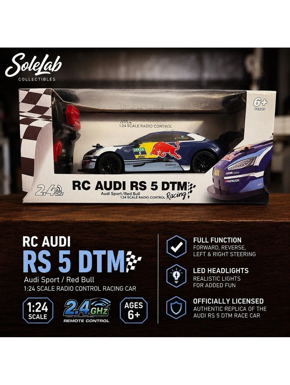 Official Audi Sport Red Bull RC Audi RS 5 DTM Racing 1:24 Scale 2.4GHz RC NIB